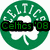 Green circular Celtics logo with white shamrock and 'CELTICS' text, overlaid by black banner reading 'Celtics '08 THINK BIG' over three people in green jerseys.