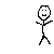 Pixelated stick figure with circular head and smile performs sequential leg and arm movements , with text reading 'Was that pointless or what?' in bottom-right corner