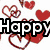 six pixelated with heart symbols, text fragments, and a 'griffin!' label on candy-like shapes