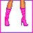 Pixel art of a female character in purple and pink attire with text labels 'DREAMER' and 'WILD CHILD'