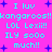 A static pixel art image with bright cyan text on a solid pink background, featuring repeated phrases and blue star symbols.