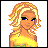 Pixelated character with blonde hair and blue eyes wearing a yellow top against white background, next to text 'Phoebe' on light blue backdrop.