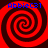 Four identical red and black spiral patterns arranged in a with blue text reading 'AbbieC31' above each spiral