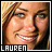 nine identical pixelated images showing a smiling woman with blonde hair and blue eyes, each labeled 'LAUREN' below