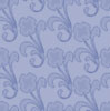 Light blue background with repeating dark blue floral and scroll patterns forming a seamless decorative design.