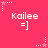 A static image with a bright pink background featuring repeated white text "Kailee =]" and white star-and-dot patterns.