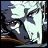 Pixelated anime-style character with pale skin and dark hair, standing in a dimly lit environment with visible text "AnimeIM" and "com" on a black background.