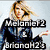 A four- of pixelated celebrity images with overlaid text, each showing a different pose or background