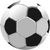 A grayscale soccer ball icon with black and white , next to stylized text reading "SOCCER" above "4 LIFE."