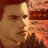 Animated contact sheet of a male character's face with changing heart icons above, set against a forest background at sunset.