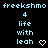 Pixelated text and heart symbols on a black background with light blue and white elements.