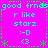 Bright pink background with cyan text and green decorative elements arranged in a pattern