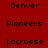 text labels on a red background with yellow highlight rectangles, showing repeated words like Denver, Pioneers, and Lacrosse in black pixelated font