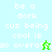 Pixelated text on a split background with two animated figures, one green and one light blue.