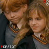 Two characters in school uniforms with red hair and brown ties, one character's head moves slightly left to right across frames.