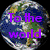 six pixelated images with purple text overlays, each depicting distinct scenes including Earth, a flower, a cartoon face, a person, a heart, and two animals