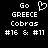 Pixelated white text and symbols on black background, two identical side-by-side layouts with heart symbol above 'Go' text.