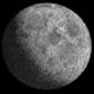 Twelve grayscale spherical objects arranged in a , each showing a different phase or surface detail of a cratered celestial body against a black background