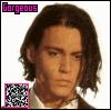 nine identical images showing a person with long dark hair and light skin wearing a white collared shirt, each labeled "Gorgeous" in pink text above