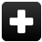 Black square icon with rounded corners containing a light gray plus sign centered on a gradient background.