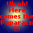 Four identical pixelated text on a blue background with red lettering and yellow glow effects