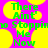 Green pixelated text on a bright pink background with yellow circular shapes, displaying 'There Aint No Stoppin Me Now' in a repeating pattern.