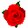Twelve red roses with green leaves arranged in a on a gray background, each rose showing distinct petal patterns and leaf positions