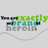 Pixelated static image with green, teal, and gray text reading "Exactly Frank Reports" over a light gray background.
