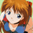A 48x48 pixel buddy icon featuring a cartoon character with orange hair and blue eyes on the left, next to stylized text reading "Anime IM" and "COM" on a black background.