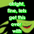 Green-skinned character with red lips and black hair appears in multiple with changing green text overlays