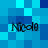 Four identical pixelated text instances of 'Nicole' on a blue gradient background with varying cyan and dark blue squares.