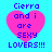 Four identical pixelated heart-shaped icons with blue text on a cyan background, each displaying 'Cierra and i are SEXY LOVERS!!!'