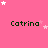 Pink background with repeated 'Catrina' text and white stars in various positions across the frame.