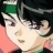 A pixelated anime-style character face on the left side of a contact sheet with