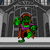 Animated contact sheet showing three frames of a green-skinned cartoon character in motion against a gothic building background.