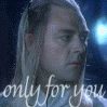 Two side-by-side figures with long light hair, one in profile and the other facing forward, overlaid with white cursive text reading "only for you" against a dark blue background.