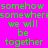 Bright pink background with green pixelated text repeating 'somehow somewhere we will be together' in two