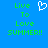 Blue background with green pixelated text reading "Live To Love SUMMER!!" and a white heart-shaped icon above the left side of the text.