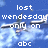 Pixelated blue background with white text reading 'lost wednesday only on abc' over a blurred aircraft image.