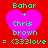 Red background with four identical pink heart icons containing green text reading 'Bahar + Chris brown = <333love' in pixelated font.