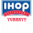 Animated contact sheet showing three variations of an IHOP logo with