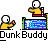 Animated contact sheet of a pixel art character performing dunking actions with basketballs and hoops, displayed in multiple frames showing sequential motion.