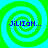 Four identical pixelated spiral patterns in green and cyan with blue text reading "JiLLioN..." on each spiral.