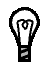 Two pixelated light bulb icons side-by-side; left bulb is white with black outline, right bulb is yellow with black outline and radiating yellow starburst