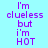 Pixelated text on a light blue background with alternating white and cyan sections, displaying phrases in purple font.