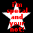 A white star-shaped icon with red text reading "i'm specal and your not!" on a black background, displayed in two variations showing different pixelation levels.