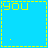 A 4x4 contact sheet of animated frames showing yellow pixelated text on a bright blue background, forming the phrase "YOU LOVE ME BUT YOU DON'T KNOW WHO I AM SO LET ME GO" across sequential frames.