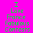 Four display identical pixelated text 'I Love France Fabulous Contests' in green on distinct solid backgrounds