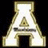 Pixelated yellow text and a large white 'A' icon on black background with sequential text changes.