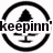 Animated icon with a black triangular tree symbol inside a circular border, displaying text changes across frames.